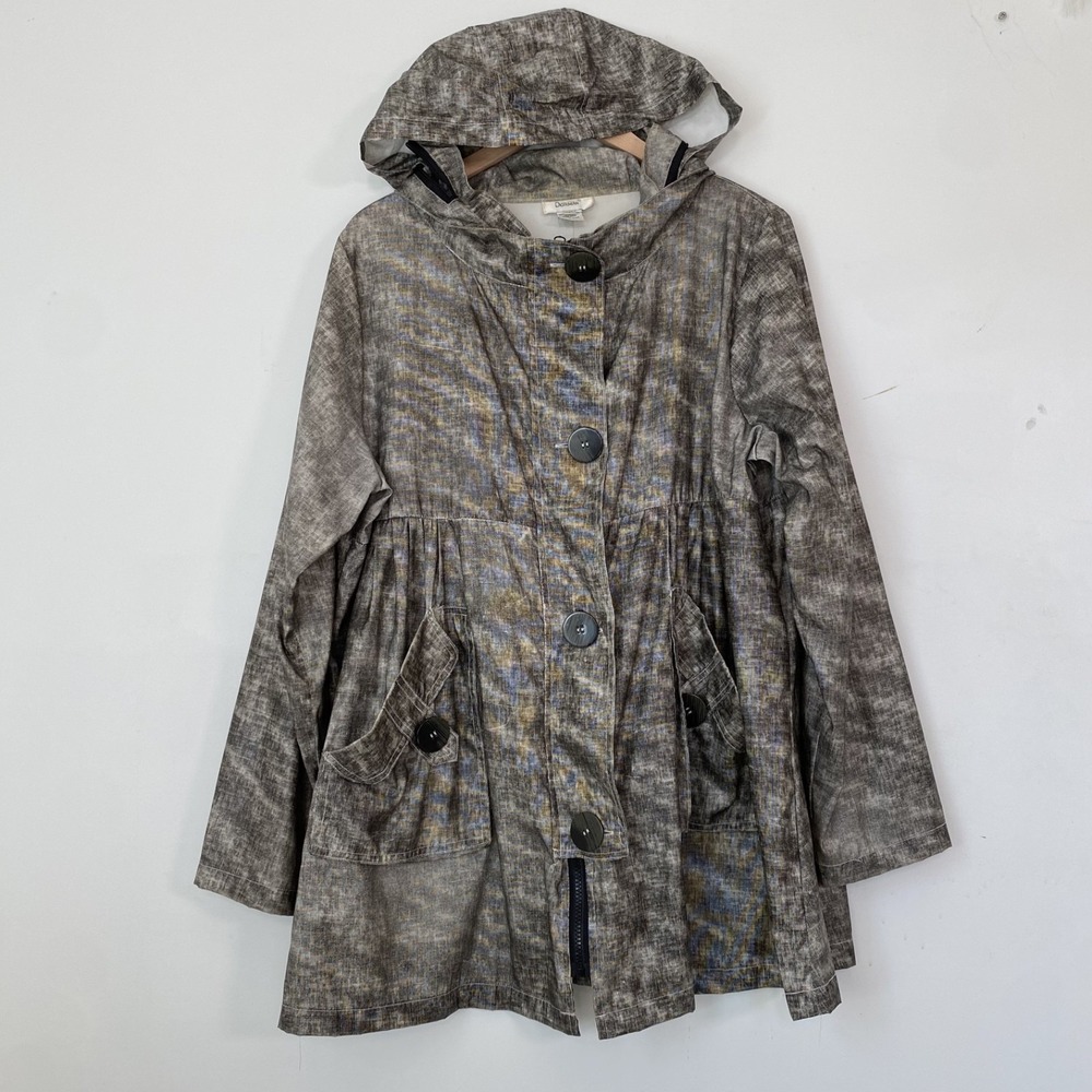 Dorman Womens Lagenlook Jacket Size L Oversized Hooded Lightweight Lagom Spring